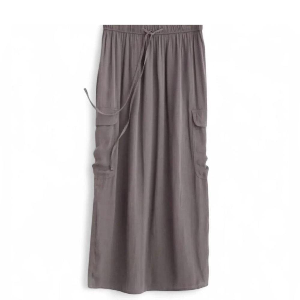 Aerie Charcoal Cargo Flowy Maxi Skirt